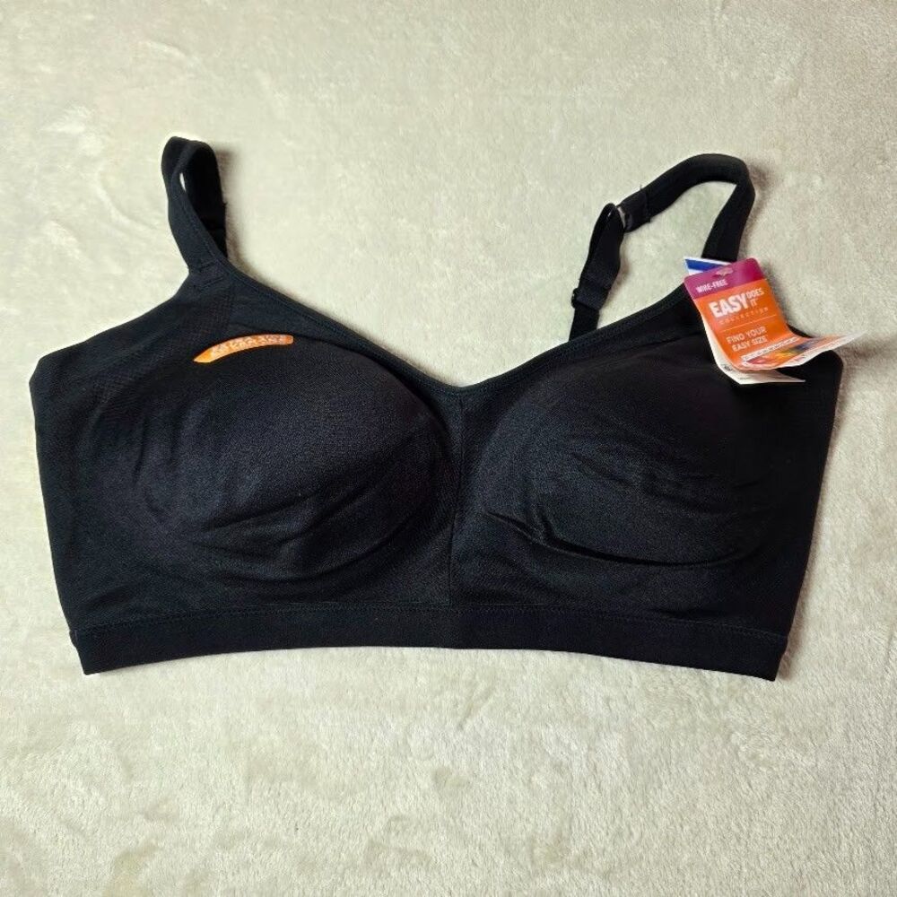 Warners Easy Does It Black Lightly Lined Wireless Bra (RM3911A-024) Size XL
